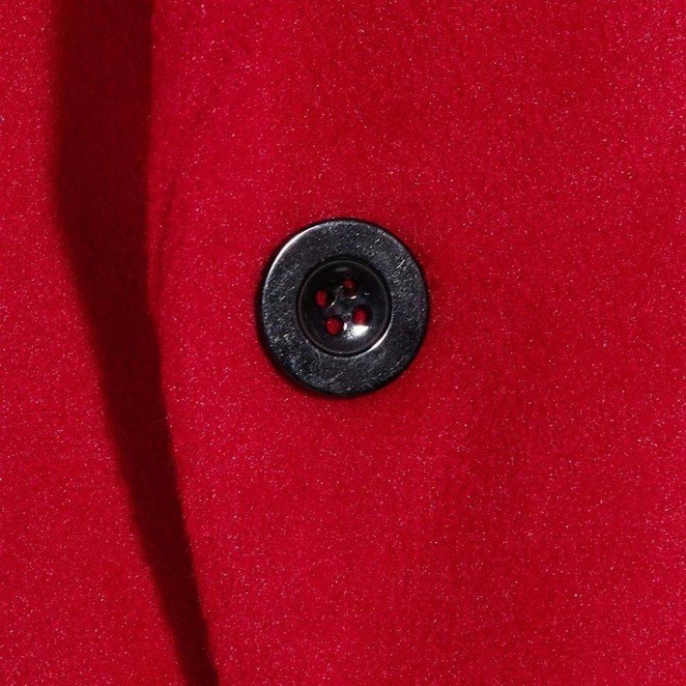 Red Casual Double Breasted Men's Overcoat w/Lapel - Picture 7 of 7